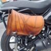 Alforja lateral de cuero Pirograbado para moto