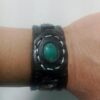 Pulsera de cuero con turquesa