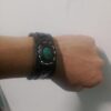 Pulsera de cuero con turquesa