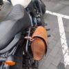 Alforja lateral de cuero Pirograbado para moto