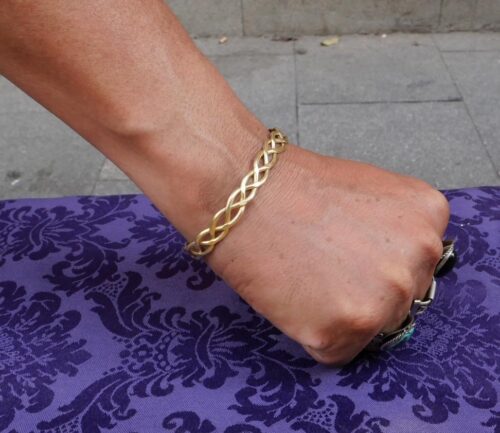 Pulsera trenzado de tres cabos
