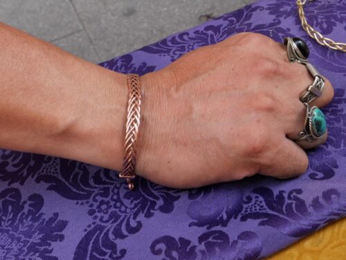 Pulsera de cobre punto espiga