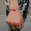Pulsera de cobre con detalles y piedra