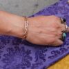 Pulsera de cobre trenzado de tres cabos