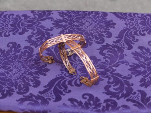 Pulsera de cobre con trenzado